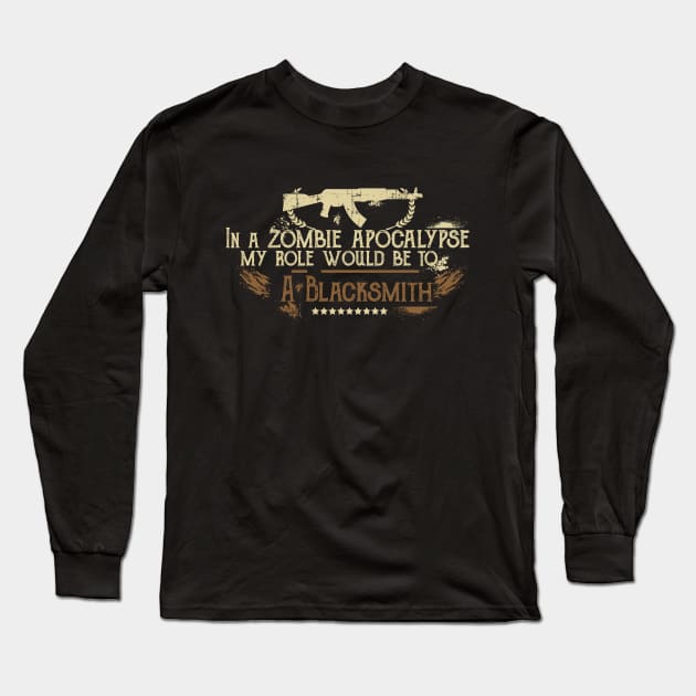 Blacksmith Apocalypse Long Sleeve T-Shirt by CTShirts